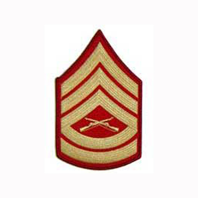 Female -  Gunnery Sergeant (E7) - Gold/Red  