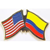 GERMANY / USA FLAG PIN 1"  