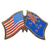 AUSTRALIA / USA FLAG PIN 1"  