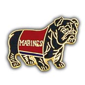 USMC BULLDOG BLACK PIN  