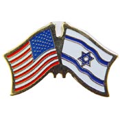 ISRAEL / USA FLAG PIN 1"  