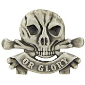 DEATH OR GLORY SKULL PIN  