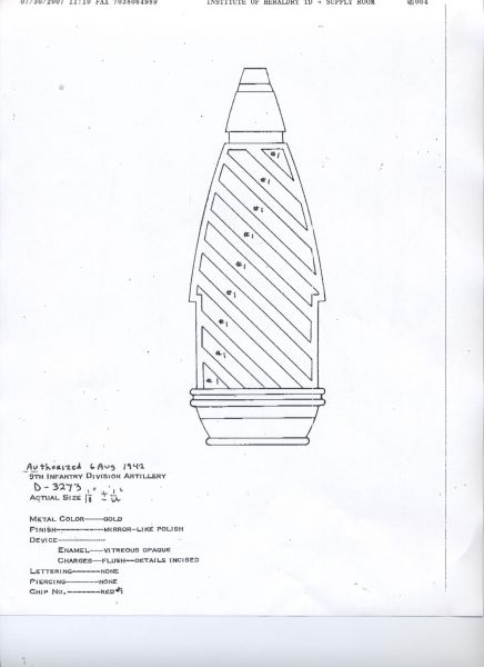 9 INF DIV ARTY  (NO MOTTO)   