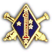 USMC 1ST DIVISION GUADALCANAL  ARTILLERY PIN    