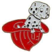 FIRE PUP IN HAT PIN 1"  