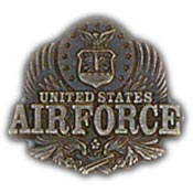 USAF LOGO PEWTER PIN 1"  