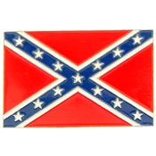 REBEL FLAG RECTANGLE PIN 1-3/8"  