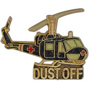 UH-01 HUEY DUST OFF PIN 2"  