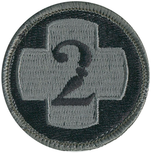 Army ACU Patch: 2nd Medical Brigade - with Fastener