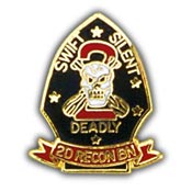 US MARINE 2ND RECON BN PIN  