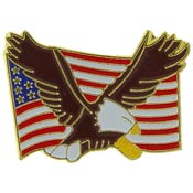 FLAG WITH EAGLE PIN  