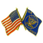 US/NAVY FLAG PIN  