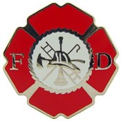 FIRE LOGO SHIELD PIN 1"  