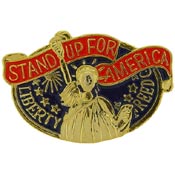 STAND UP FOR AMERICA PIN  