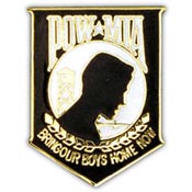 POW/MIA BLACK PIN 1/2"  