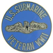 SUBMARINE VET W.W.II 1-1/2" PIN  