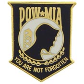 POW/MIA BLACK 5/8" PIN  