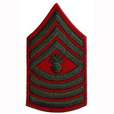 Female - Master Gunnery Sergeant (E9) - Green/Red  