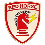 USAF RED HORSE CIVIL ENGINEERS PIN 1"   