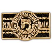 POW/MIA BRING THEM HOME RECTANGLE PIN 1"  