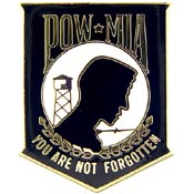 POW/MIA BLACK PIN 1"  