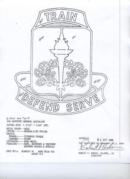 6 ADJUTANT GENERAL BN  (TRAIN DEFEND SERVE)   