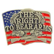 THE RIGHT TO BEAR ARMS FLAG PIN 1"  