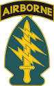 Army Combat Service Identification Badge: Special Forces Group with Airborne Tab