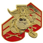 USMC LOGO WITH RANK PIN  