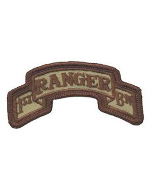 Army Patch: First Ranger Battalion  - Desert Sew on  