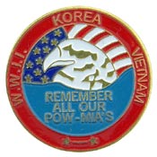 REMEMBER ALL POW/MIA PIN 1"  