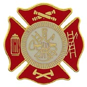 FIRE LOGO SHIELD PIN 7/8"  