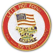 50 YEARS PEARL HARBOR PIN  