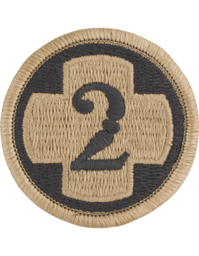 OCP Unit Patch: 2nd Medical Brigade - With Fastener