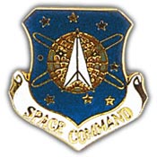 USAF SPACE COMMAND PIN 1"  