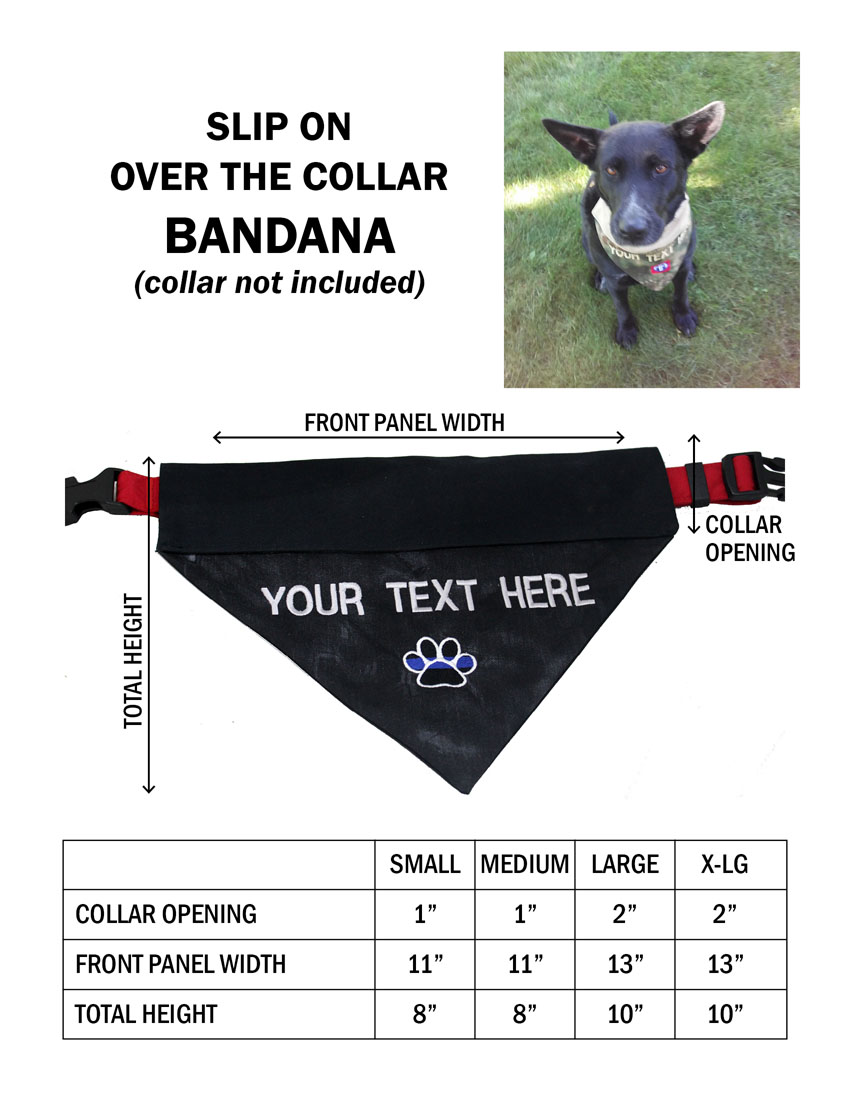 through the collar dog bandanas